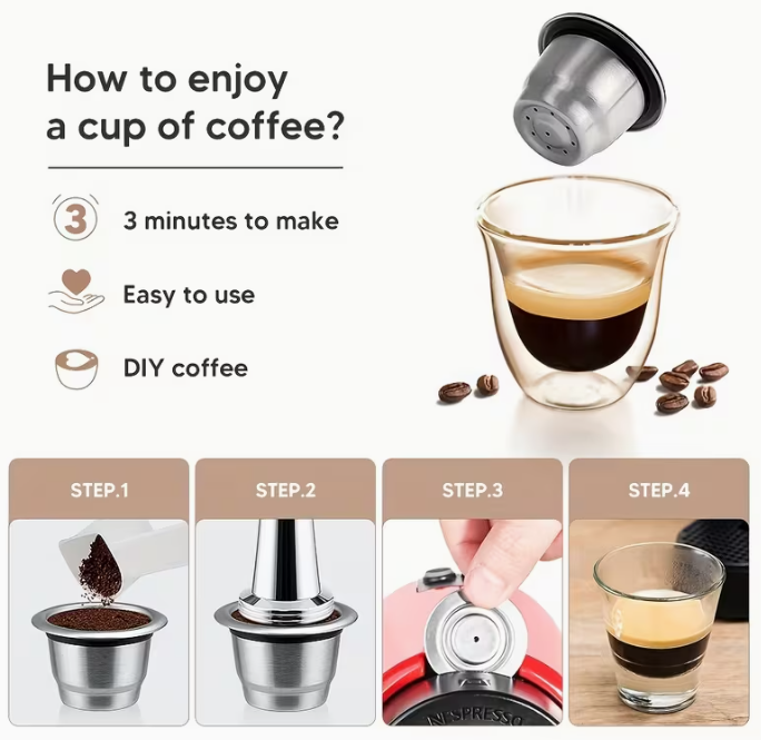 Kit capsule Nespresso réutilisable